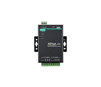 NPort 5232I - 2 port RS-422/485 device server, 10/100M Ethernet, terminal block, 15KV ESD, 12-30VDC with 2KV isolation by MOXA